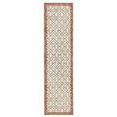 Matfx Red Border Tanta Power-Loomed Runner
