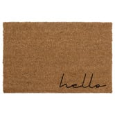 Matfx Black Hello Coir Doormat