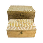 Artisan &amp; Co 2 Piece Diamond Design Storage Box Set