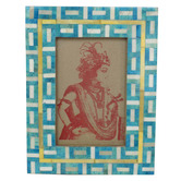 Artisan &amp; Co Turquoise Shirley 4 x 6" Mango Wood Frame