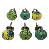 Artisan &amp; Co 6 Piece Multi-Coloured Knob Set