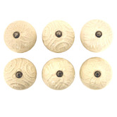 Artisan &amp; Co 6 Piece Cream Ceramic Knob Set