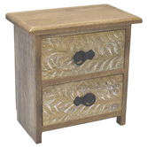 Artisan &amp; Co 2 Drawer Mango Wood Trinket Box