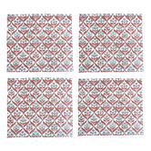 Artisan &amp; Co Pink &amp; Turquoise Flowers Cotton Table Napkins
