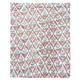 Artisan &amp; Co Pink &amp; Turquoise Flowers Kantha Cotton Throw