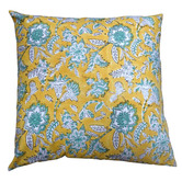 Artisan &amp; Co Yellow Flowers Cotton Cushion