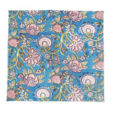 Artisan &amp; Co Blue Flowers Cotton Table Napkins