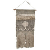 Artisan &amp; Co Brown Fringed Cotton Wall Hanging