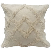 Artisan &amp; Co Cream Geometric Cotton Cushion