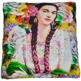 Artisan &amp; Co Floral Frida Kahlo Mango Wood Footstool