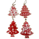 Artisan &amp; Co 4 Piece Christmas Tree Hanging Ornament Set