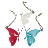 Artisan &amp; Co 3 Piece Butterfly Steel Hanging Ornament Set