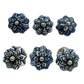 Artisan &amp; Co 6 Piece Floral Cabinet Knob Set