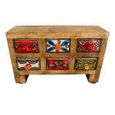 Artisan &amp; Co 6 Drawer Mango Wood Trinket Box