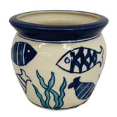 Artisan &amp; Co Fish Ceramic Planter Pot