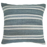 Artisan &amp; Co Blue &amp; White Stripes Cotton Cushion