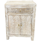 Artisan &amp; Co Peta Mango Wood Bedside Table