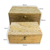 Artisan &amp; Co 2 Piece Diamond Design Storage Box Set