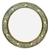 Artisan &amp; Co Poppie Round Mango Wood with Bone Inlay Mirror