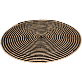 Boulevarde Rugs Natural &amp; Black Salvador Handmade Round Rug
