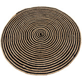 Boulevarde Rugs Natural &amp; Black Salvador Handmade Round Rug