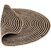 Boulevarde Rugs Natural &amp; Black Salvador Handmade Round Rug