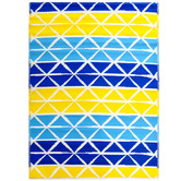 Boulevarde Rugs Aqua &amp; Yellow Chatai Classic Outdoor Rug