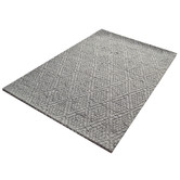 Boulevarde Rugs Ash Grey Barfi Hand-Woven Wool Rug