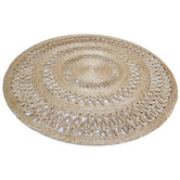 Boulevarde Rugs Natural Kerla Lovell Hand-Woven Jute Reversible Round Rug