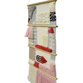 Boulevarde Rugs Pink Hand-Woven Wool Wall Hanging