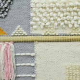 Boulevarde Rugs Pink Hand-Woven Wool Wall Hanging