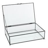 VT Wonen Clear Glass Storage Box with Black Frame