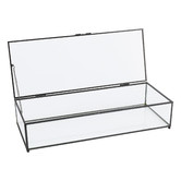 VT Wonen Clear Glass Storage Box with Black Frame