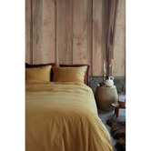 VT Wonen Yellow Natural Stone Frayed Cotton Quilt Cover Set