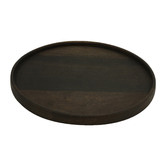 VT Wonen Black 30cm Mango Wood Plate