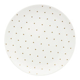 VT Wonen White Golden Hearts 20cm Porcelain Dessert Plate