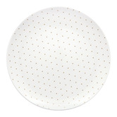 VT Wonen White Golden Hearts 35.5cm Porcelain Charger Plate