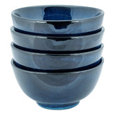 VT Wonen Dark Blue 12.5cm Porcelain Footed Bowls