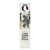VT Wonen Matte Black Stainless Steel Cake Forks