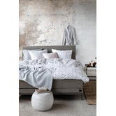 VT Wonen Black &amp; White Striped Hearts Cotton Quilt Cover Set