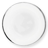 VT Wonen White &amp; Silver 25.5cm Porcelain Dinner Plate