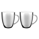 VT Wonen Silver 400ml Porcelain Mugs