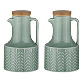 Ladelle Jade Heath Porcelain Oil &amp; Vinegar Dispensers