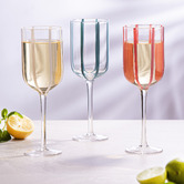 Ladelle Stripe 350ml Wine Glasses