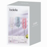 Ladelle Stripe 180ml Champagne Glasses