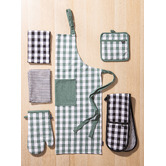 Ladelle Eco Gingham Cotton-Blend Apron