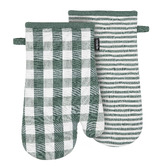 Ladelle Eco Gingham Cotton-Blend Oven Mitts