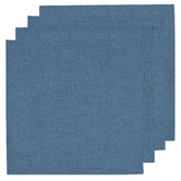 Ladelle Dusty Blue Lina Cotton &amp; Linen Napkins