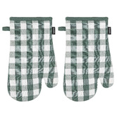 Ladelle Eco Gingham Cotton-Blend Oven Mitts