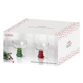 Ladelle Garland Xmas Tree 250ml Coupe Glasses